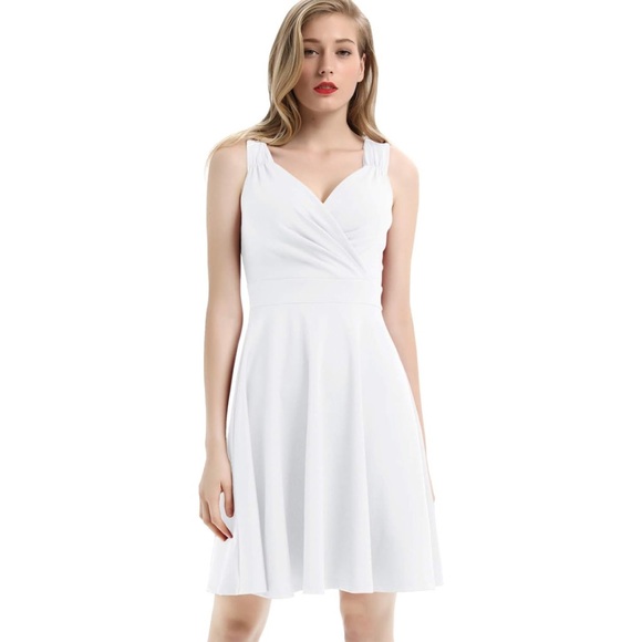 Grace Karin Dresses & Skirts - Grace Karin White Sleeveless Knee Length Dress